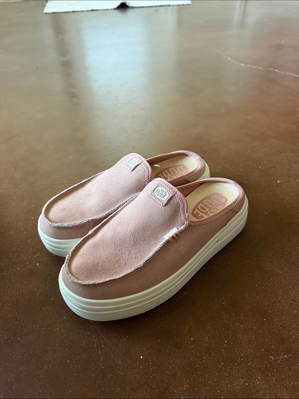 Hey Dude Pink Platform Slip-On Clogs